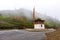 View of Palela Chorten at Pele La Pass in Bhutan.