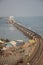 View of Pamban bridge in Rameshwaram. First indian bridge, which connects Pamban island in India.