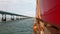 View of Pamban bridge in Rameshwaram. First indian bridge, which connects Pamban island and mainland India.