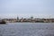 View of the panorama of Helsinki from the sea.
