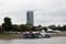 View on the panorama at the rhine riverbank in dÃ¼sseldorf germany