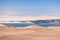 View of Paracas National Reserve Bay, dunes, sands, desert. Peru.