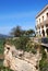 View of the Parador hotel by the new bridge, Ronda, Spain.