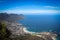 View of paragliding over Cape Town from Lion`s Head