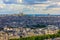 View of Paris, the hill Montmartre and the Sacre C