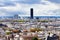 View of the Paris roofs and Montparnasse tower