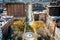 View of a park and Monument Street, in Mount Vernon, Baltimore,