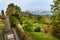 View on the park from top of San Vigilio castle. Bergamo. Italy