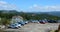 View of the parking lot on the hill in Dalat, Vietnam