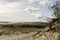 View from Parnidis Dune. Clouds, sand and sea