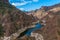 View of the Parralilo dam and the lake, Gran Canaria