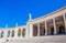 View of Part of colonnade of Fatima Sanctuary in Portugal