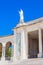 View of Part of colonnade of Fatima Sanctuary in Portugal