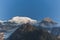 View of the part of Mont-Blanc massif in the evening sunset light, Chamonix-Mont-Blanc, France