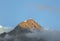 View of the part of Mont-Blanc massif in the evening sunset light, Chamonix-Mont-Blanc, France