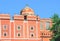 View of part of the walls and dome of the lateral extension to the ancient Palace of the Winds, Jaipur, India