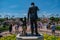 View of Partners Statue This statue of Walt Disney and Mickey Mouse  is positioned in front of Cinderella Castle in Magic Kingdom