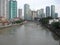 View of the Pasig river from a bridge, Makati city, Philippines