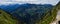 View from the Pass KrzyÅ¼ne at Five Lakes Valley in Tatras