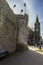 A view past the town walls of Tenby, Wales