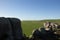 A view of pasture land from Elephant Rocks above Dillon Beach California