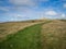 View of the path leading to the lighthouse on the isle of Lundy.