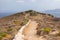 View at the path to Homer tomb, Ios Island, Greece