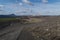 View from the path to the top of Hverfjall crater, Lake Myvatn, Iceland