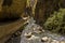 A view of the pathway beside the Monachil river in the Sierra Nevada mountains, Spain