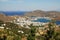 View of Patmos island from Chora, town of Skala, the main port