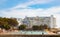 View of Pavilion Public Swimming Pool on Sea Point promenade in Cape Town South Africa