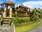 View of a peaceful traditional garden with a beautiful environment  and architecture in Bali, Indonesia