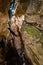 View of the Peak Cavern, also known as the Devil`s Arse, in Castleton, Derbyshire, England