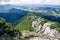 View from the peak Sivy vrch in Western Tatras Rohace mountains in Slovakia, Eastern Europe, during the summer day