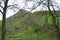 View of the peak of Thorpe Cloud 2, in Dovedale, Derbyshire.