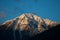 View of the peaks of the Rocky Mountains from Golden, BC, Canada