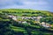 View of Pedreira village at northeast coast of Sao Miguel island, Azores, Portugal. View of Pedreira village and Pico do
