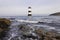 View of Penmon Lighthouse, Penmom Point, Isle of Anglesey, Wales