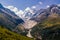 View on the Pennine Alps in Valais, Switzerland