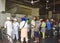 View of people eating food in the golden temple Amritsar called langar in holy language