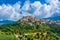 View of Perinaldo in the Province of Imperia, Liguria, Italy