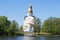 View of the Peter and Paul church, sunny day. Sestroretsk, Russia