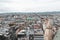 View of Peterskirche dom from the top of Stephansdom in the historic old town of Vienna, Austria