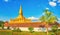 View of the Pha That temple. Vientiane, Laos. Panorama