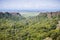 View of the Phantom Falls valley and the opening in the rock walls, North Table Mountain Ecological Reserve, Oroville, California