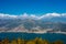 View of Phewa lake and Annapurna mountain range