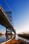 View of Philadelphia\'s Ben Franklin bridge