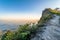 View of Phu Chi Dao with the layers of mountain in Chiang Rai, Thailand.