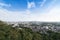 View of Phuket city with blue sky from Rang hill,Phuket city vie