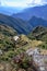 View of Phuyupatamarca ruin on the Inca Trail